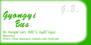 gyongyi bus business card